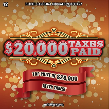 $20,000 Taxes Paid scratch-off ticket