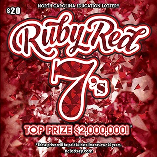 Ruby Red 7's scratch-off ticket