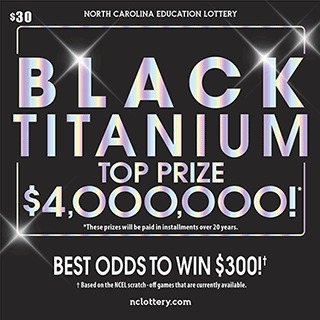Black Titanium scratch-off ticket