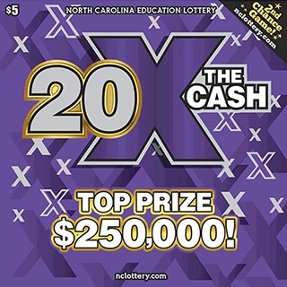20X The Cash scratch-off ticket