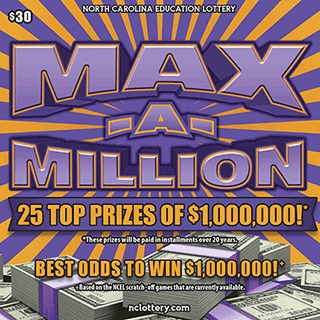 MAX-A-MILLION scratch-off ticket