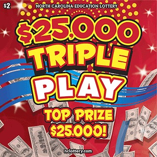 $25,000 Triple Play scratch-off ticket