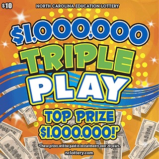 $1,000,000 Triple Play scratch-off ticket