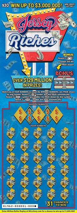 Jersey Riches scratch-off ticket