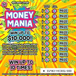 Money Mania scratch-off ticket