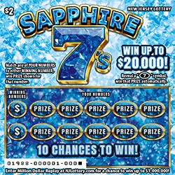 Sapphire 7's scratch-off ticket