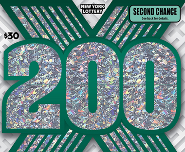X SERIES: 200X scratch-off ticket