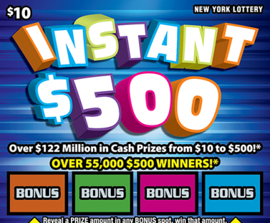 INSTANT $500 scratch-off ticket