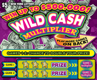 WILD CASH MULTIPLIER scratch-off ticket