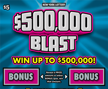 $500,000 BLAST scratch-off ticket
