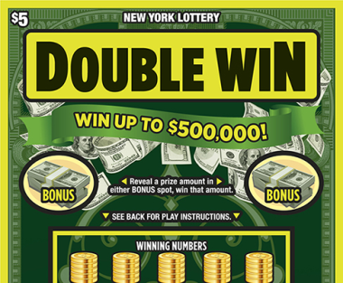 DOUBLE WIN scratch-off ticket