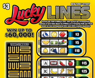 LUCKY LINES scratch-off ticket