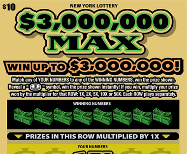 $3,000,000 MAX scratch-off ticket