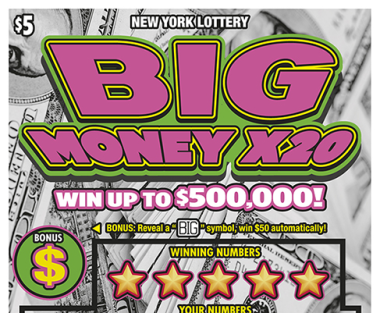 BIG MONEY X20 scratch-off ticket