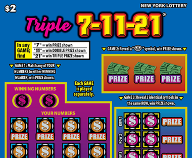 TRIPLE 7-11-21 scratch-off ticket