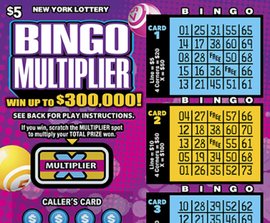 BINGO MULTIPLIER scratch-off ticket