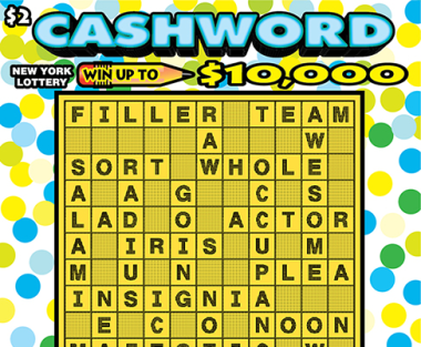 CASHWORD scratch-off ticket