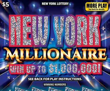 NEW YORK MILLIONAIRE scratch-off ticket