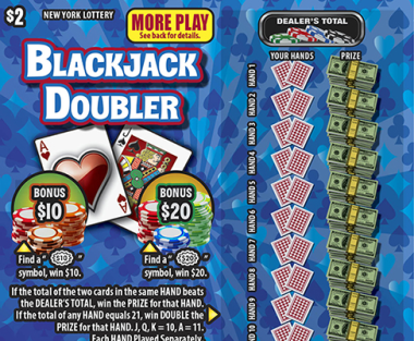 BLACKJACK DOUBLER scratch-off ticket