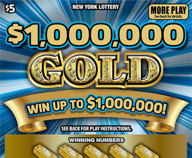 $1,000,000 GOLD scratch-off ticket
