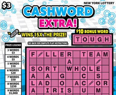CASHWORD EXTRA! scratch-off ticket