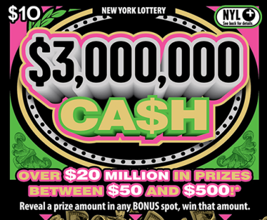 $3,000,000 CA$H scratch-off ticket