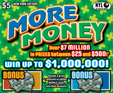 MORE MONEY scratch-off ticket