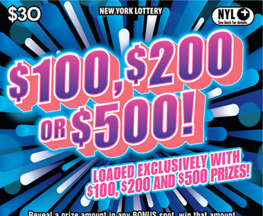 $100, $200 OR $500! scratch-off ticket