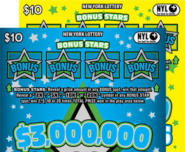 $3,000,000 BONUS STARS scratch-off ticket