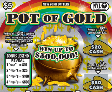POT OF GOLD scratch-off ticket