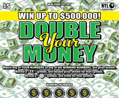 DOUBLE YOUR MONEY scratch-off ticket
