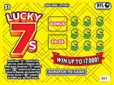 LUCKY 7s scratch-off ticket