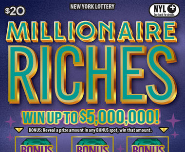 MILLIONAIRE RICHES scratch-off ticket