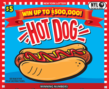 HOT DOG! scratch-off ticket