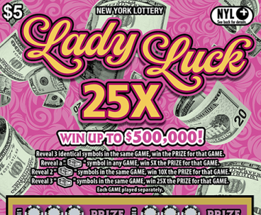 LADY LUCK 25X scratch-off ticket