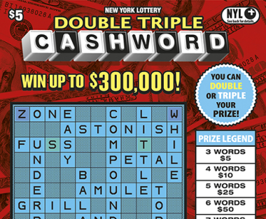 DOUBLE TRIPLE CASHWORD scratch-off ticket