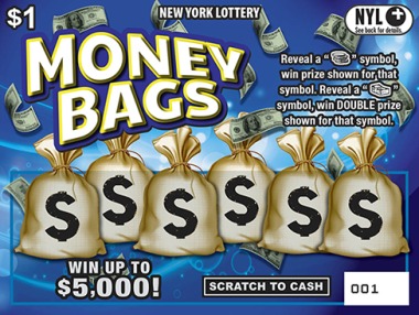 MONEY BAGS scratch-off ticket