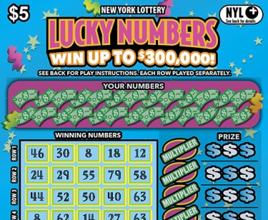 LUCKY NUMBERS scratch-off ticket