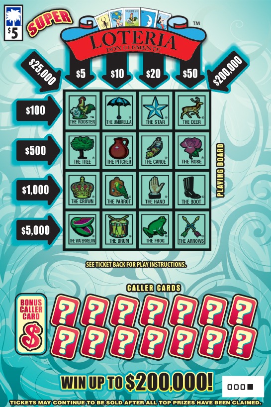 SUPER LOTERIAâ„¢ scratch-off ticket