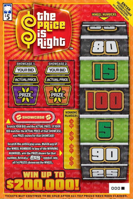 THE PRICE IS RIGHTâ„¢ scratch-off ticket