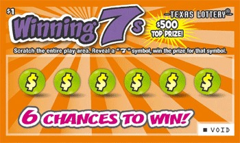 Winning 7s scratch-off ticket