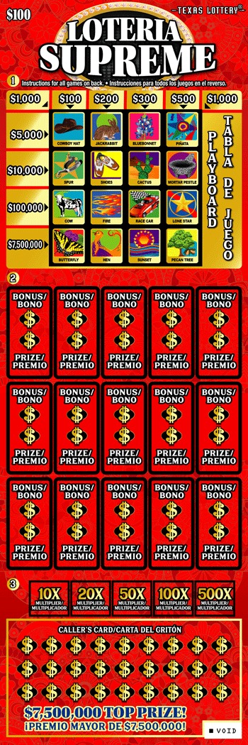 Loteria Supreme scratch-off ticket