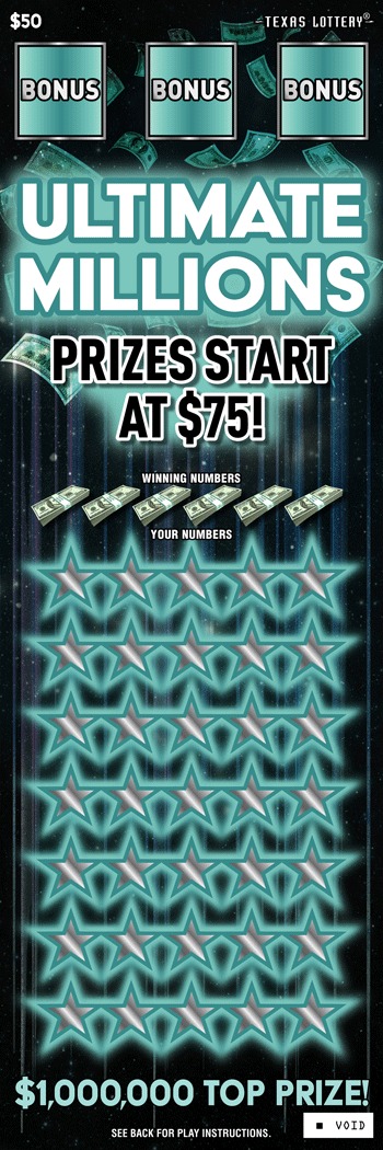 Ultimate Millions scratch-off ticket