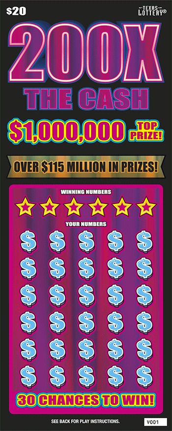 200X The Cash scratch-off ticket