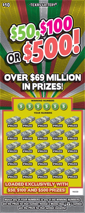 $50, $100 OR $500! scratch-off ticket