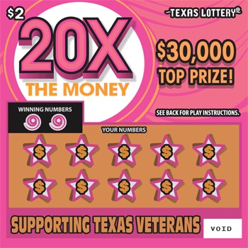 20X The Money scratch-off ticket