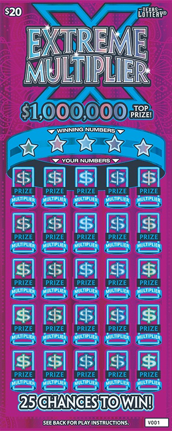 Extreme Multiplier scratch-off ticket
