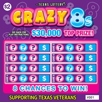 Crazy 8s scratch-off ticket