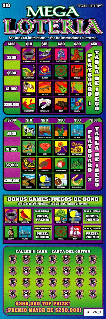 Mega Loteria scratch-off ticket