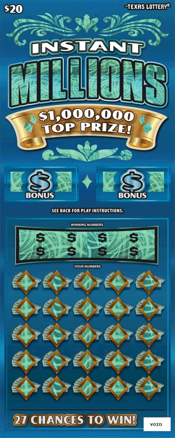 Instant Millions scratch-off ticket